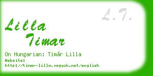 lilla timar business card